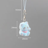 Cute Animal Flocking Keychain