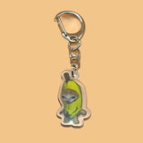 Banana Cat Keychain Set