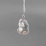 Cute Animal Flocking Keychain