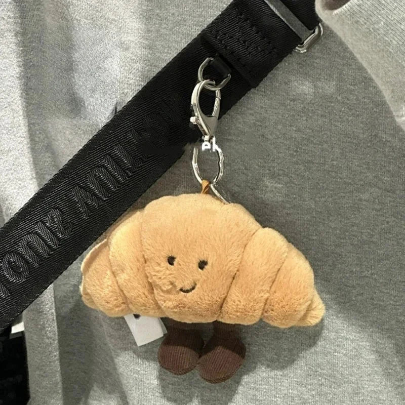 Cartoon Croissant Keychain Pendant