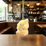Cute Animal Flocking Keychain