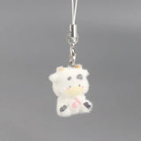Cute Animal Flocking Keychain