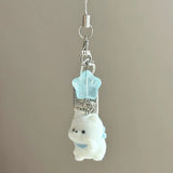 Cute Animal Flocking Keychain