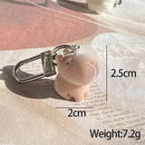 Cute Animal Flocking Keychain