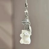 Cute Animal Flocking Keychain