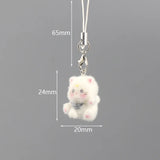 Cute Animal Flocking Keychain