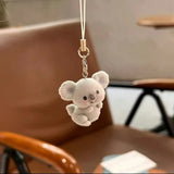 Cute Animal Flocking Keychain