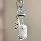 Cute Animal Flocking Keychain