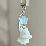 Cute Animal Flocking Keychain