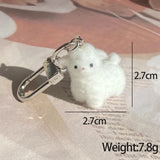 Cute Animal Flocking Keychain